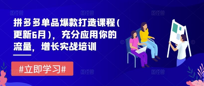 拼多多单品爆款打造课程(更新6月)，充分应用你的流量，增长实战培训-卿云社