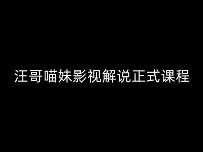 汪哥影视解说正式课程：剪映/PR教学/视解说剪辑5大黄金法则/全流程剪辑7把利器等等-卿云社
