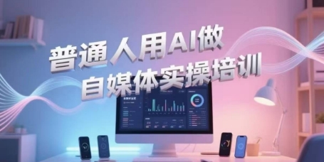 普通人用AI做自媒体实操培训，普通人一个人用ai做自媒体，视频制作、短视频引流、直播带货，轻松入门-卿云社