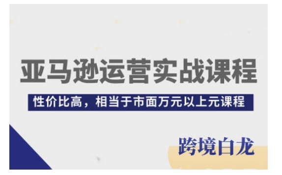 亚马逊运营实战课程，亚马逊从入门到精通，性价比高，相当于市面万元以上元课程-卿云社