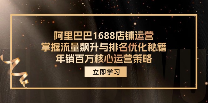 阿里巴巴1688店铺运营，掌握流量飙升与排名优化秘籍 年销百万核心运营策略-卿云社