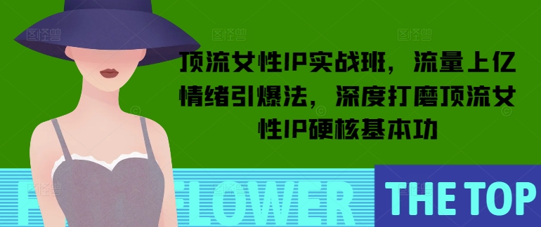 顶流女性IP实战班，流量上亿情绪引爆法，深度打磨顶流女性IP硬核基本功-卿云社