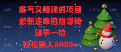 解气又挣钱的项目，最新违章拍照挣钱，随手一拍，轻松收入多张【揭秘】-卿云社