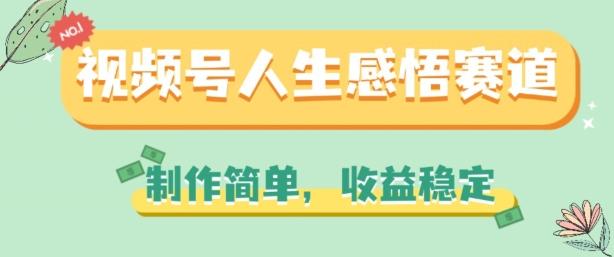 视频号人生感悟赛道，制作简单，收益稳定【揭秘】-卿云社