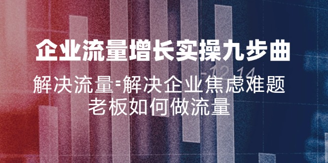 企业流量增长实战九步曲，解决流量=解决企业焦虑难题，老板如何做流量-卿云社