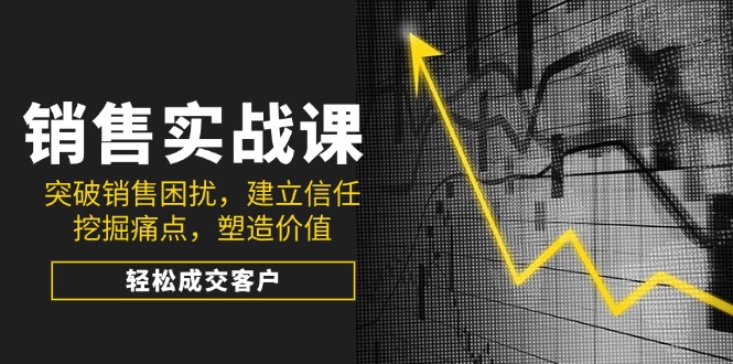 销售实战课，突破销售困扰，建立信任，挖掘痛点，塑造价值，轻松成交客户-卿云社