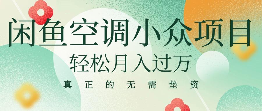 闲鱼卖空调小众项目 轻松月入过万 真正的无需垫资金-卿云社