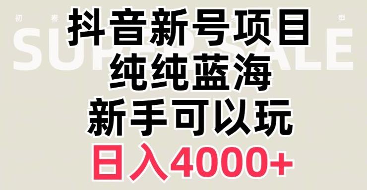 抖音蓝海赛道，必须是新账号，日入4000+【揭秘】-卿云社