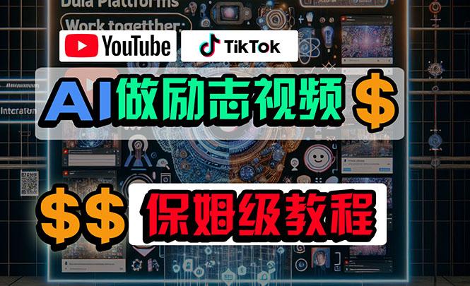 利用AI制作励志视频，在YouTube和TikTok赚钱，小白可做(附工具-卿云社