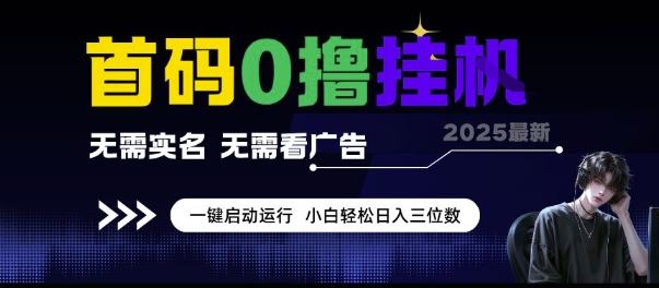 首码0撸挂G项目，无需实名无需看广告 一键启动运行，小白轻松日入三位数【揭秘】-卿云社