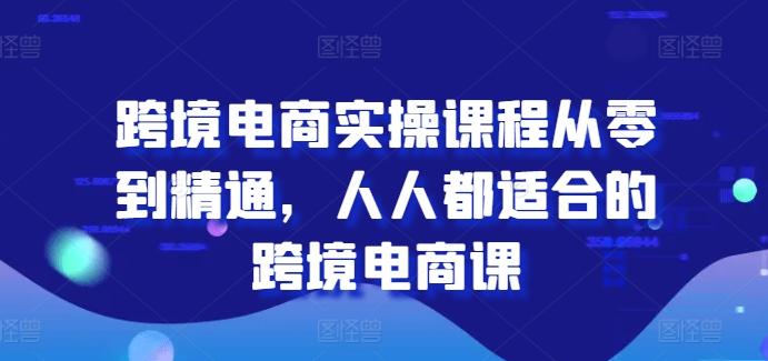跨境电商实操课程从零到精通，人人都适合的跨境电商课-卿云社