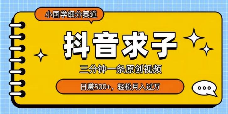 小国学细分赛道，三分钟一条原创视频，日赚500+，可矩阵复制-卿云社