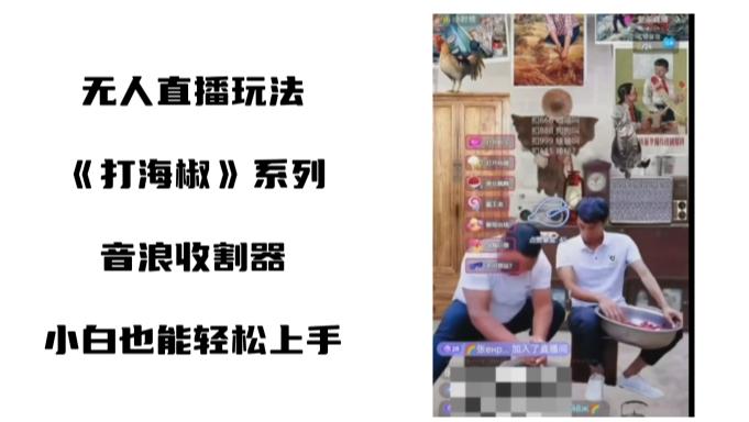 打海椒无人直播整蛊项目，小白轻松上手撸音浪收割器（教程+工具+素材）-卿云社