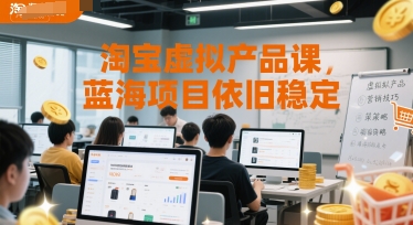 淘宝虚拟产品课，蓝海项目依旧稳定-卿云社