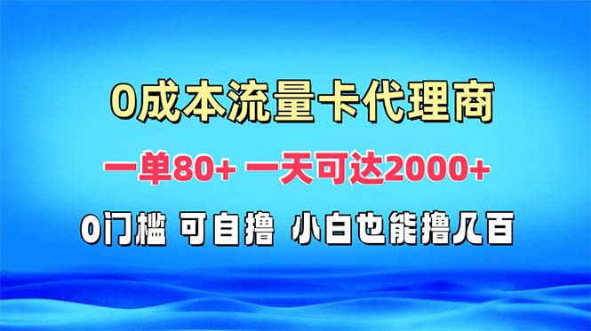 免费流量卡代理一单80+ 一天可达2000+-卿云社