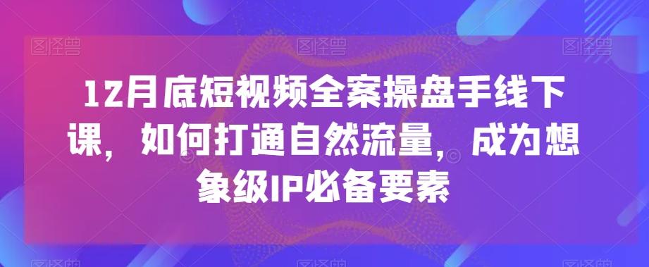 12月底短视频全案操盘手线下课，如何打通自然流量，成为想象级IP必备要素-卿云社