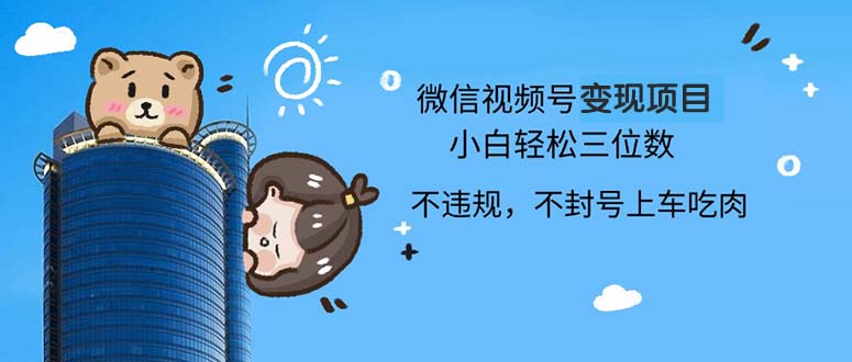 2024最新微信视频号变现项目，小白轻松月入四位数-卿云社
