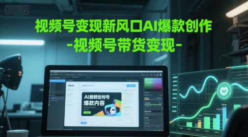 视频号变现新风口AI爆款创作-视频号带货变现-卿云社