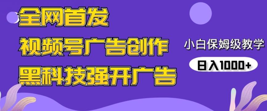 全网首发蝴蝶号广告创作，用AI做视频，黑科技强开广告，小白跟着做，日入1000+【揭秘】-卿云社