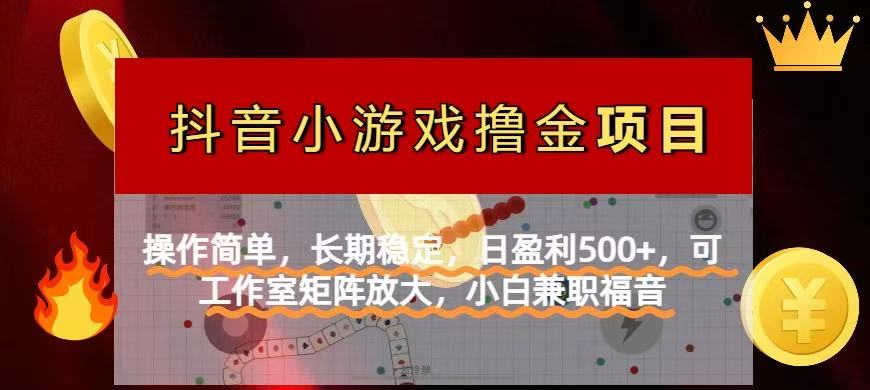 【抖音小游戏发行人计划项目】操作简单，长期稳定，日盈利500+，可工作…-卿云社