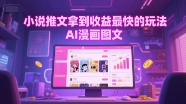 小说推文拿到收益最快的玩法，AI漫画图文-卿云社