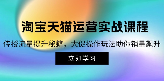 淘宝&天猫运营实战课程，传授流量提升秘籍，大促操作玩法助你销量飙升-卿云社