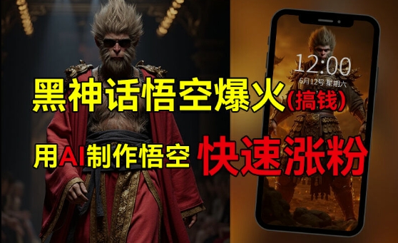 黑神话悟空爆火，已有人利用这波热点变现几十万，普通人也可用AI蹭上这波热度搞钱，有多重变现方法-卿云社