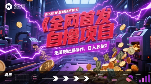 全网首发，2025年最新稳定暴力全自动自撸项目，无限制批量操作，日入多张【揭秘】-卿云社