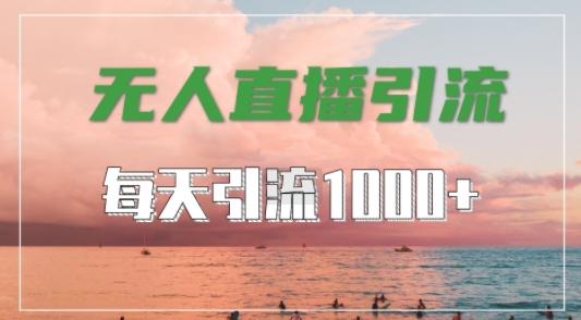 抖音快手视频号全平台通用，无人直播引流法，超暴力引流1000+高质量精准创业粉【揭秘】-卿云社