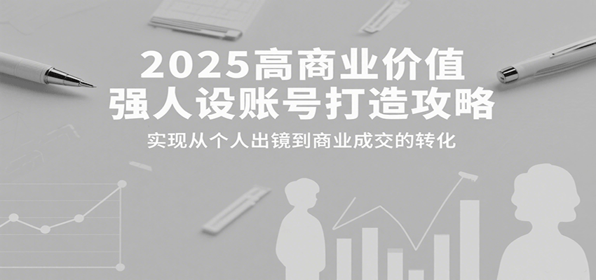 2025高商业价值强人设账号打造攻略，实现从个人出镜到商业成交的转化-卿云社