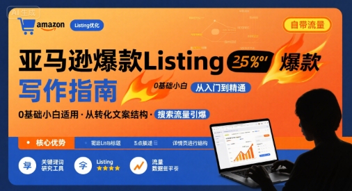 亚马逊爆款Listing写作方法，亚马逊0基础小白也能写爆款自带流量的Listing-卿云社
