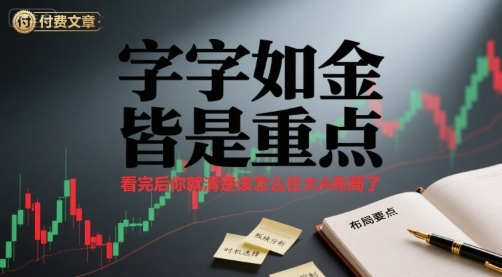 付费文章：字字如金 皆是重点， 看完后 你就清楚该怎么在大A布局了-卿云社