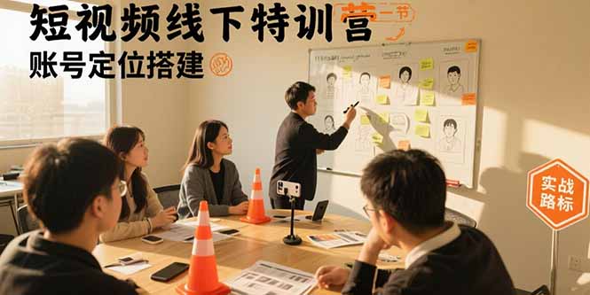 短视频线下特训营：账号定位搭建/口播号拍摄剪辑/直播间流量入口/变现实战-卿云社