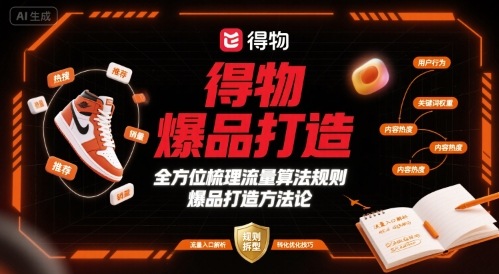 得物爆品打造，全方位梳理得物流量算法规则爆品打造规则-卿云社