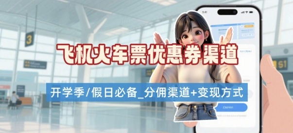 学生党必看！机票火车票优惠券申请渠道 + 项目打法，开学季节日速存-卿云社