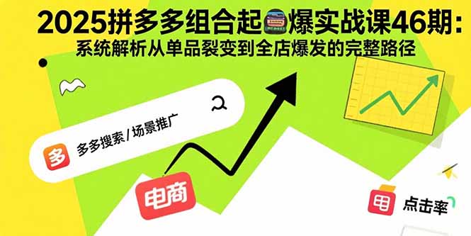 2025拼多多组合起爆实战课46期：系统解析从单品裂变到全店爆发的完整路径-卿云社