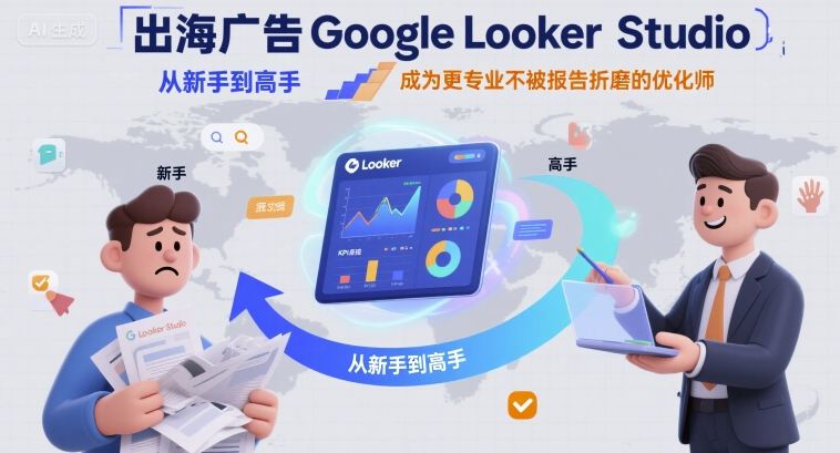 出海广告Google Looker Studio从新手到高手，成为更专业不被报告折磨的优化师-卿云社