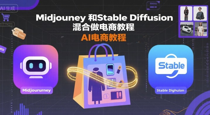 Midjourney和Stable Diffusion混合做电商教程-ai电商教程-卿云社