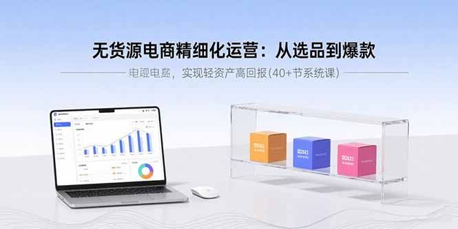 无货源电商精细化运营：从选品到爆款，实现轻资产高回报(40+节系统课-卿云社