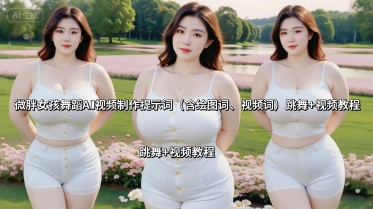 微胖女孩舞蹈AI视频制作提示词(含绘图词、视频词) 跳舞+视频教程-卿云社
