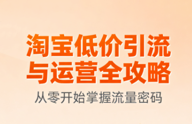 淘宝低价引流与运营全攻略(更新9月)-卿云社
