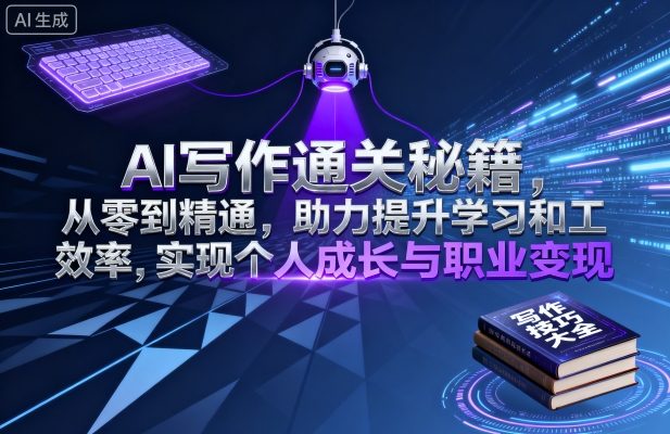 AI写作通关秘籍，从零到精通，助力提升学习和工作效率，实现个人成长与职业变现-卿云社