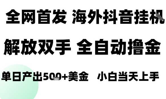海外抖音无人直播，单日产出1.5k+，长期稳定，新手可玩，无脑操作【揭秘】-卿云社