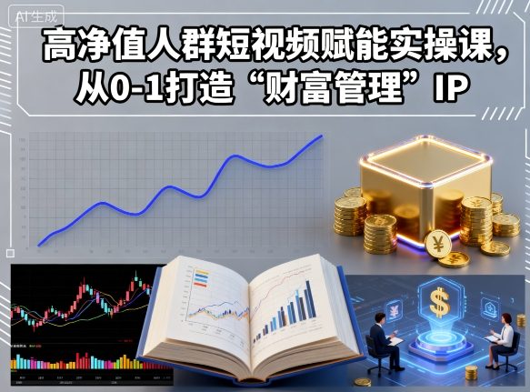 高净值人群短视频赋能实操课，从0-1打造“财富管理”IP-卿云社