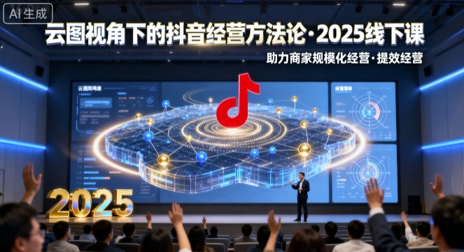 云图视角下的抖音经营方法论，2025线下课，助力商家规模化经营，提效经营(录音+字幕)-卿云社