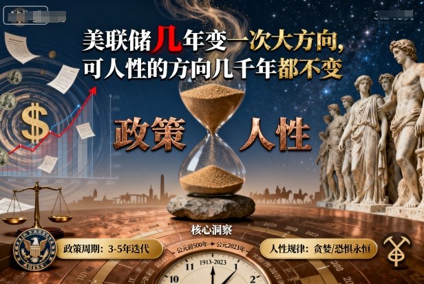 付费文章：美联储几年变一次大方向，可人性的方向几千年都不变-卿云社