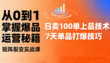 抖音小店爆品打造与矩阵裂变实战课-卿云社