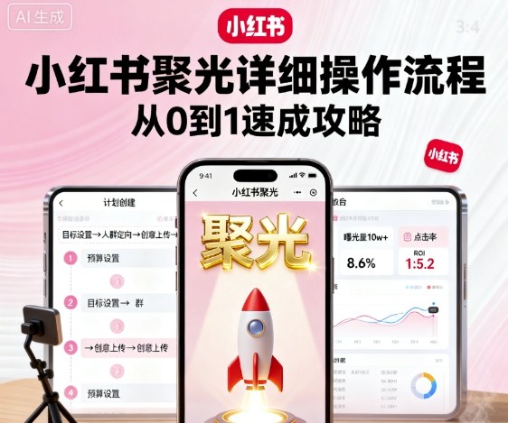 小红书聚光详细操作流程，小红书聚光从0到1速成攻略-卿云社