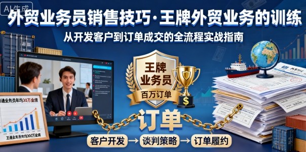 外贸业务员销售技巧，王牌外贸业务的训练-卿云社