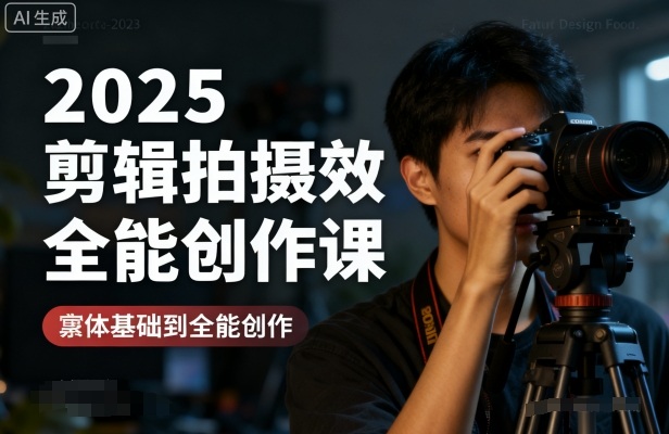 2025剪辑拍摄特效全能创作课，零基础到全能创作-卿云社